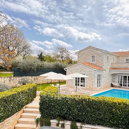 Nina Porec-baderna-rakovci, Meerblick, Privater Pool, 1000m2 Grundstueck *