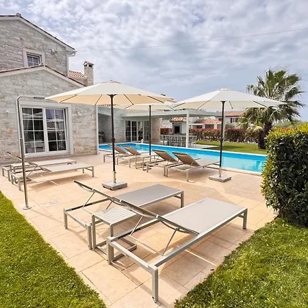 Nina Porec-baderna-rakovci, Meerblick, Privater Pool, 1000m2 Grundstueck Villa